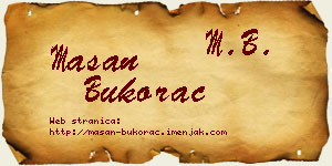 Mašan Bukorac vizit kartica
